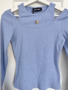 bluzka longsleeve top prążek Miu Miu 