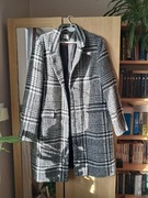 Elegancki, pudełkowy plaszcz w kratę George, rozmiar 18 46