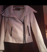 Kurtka, biała , zimowa, Bershka, polarowa