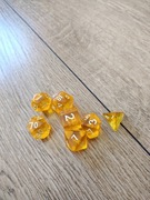 Kości RPG żółte kryształowe 