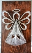 Anioł Obraz String Art Rękodzieło 30x20cm