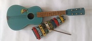 Instrumenty muzyczne dla dzieci gitara cymbałki z okresu PRL-u 
