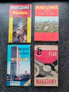 Warszawa - stare mapy i plany miasta 1969 -1993, PRL, kpl.4szt.