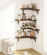 PÓŁKI ŚCIENNE REGAŁY DREWNIANE WISZĄCE PÓŁKA DREWNIANA W KSZTAŁCIE L 4 SZT