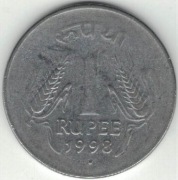Indie 1 rupia 1998 N - 25 mm - Noida - nr 1