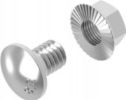 10x SGK Śruba z łbem grzybkowym + nakrętka kołnierzowa ocynk BAKS SGKM10x14