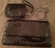 Elegancka, czarna koperówka z cekinami + mini kopertówka