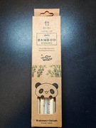 Nowe słomki bambusowe (10 sztuk) + 1 szczoteczka do czyszczenia