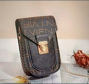 Damska mini torebka z geometrycznym wzorem Black 