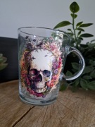 Szklanka kubek Handmade 400ml Gotycka czaszka 