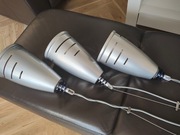 Lampy wiszące srebrne.