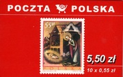 Zeszycik znaczkowy Boże Narodzenie (10 x 3586) - Poczta Polska