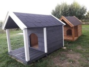 Buda dla psa typu Labrador,  Owczarek,  Husky z tarasem, ocieplana 