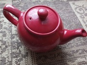 Ceramiczny burgundowy IMBRYK CZAJNIK 