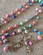 Piękny Różaniec z Watykanu. Naszyjnik. PREZENT dla Babci. Maj 2025(T).