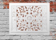 Kratka żeliwna kominkowa ażurowa wentylacyjna biała 