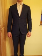 Garnitur Lancerto SLIM FIT granatowy - 176/100/88