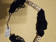 Naszyjnik-korale czarne  z wstawkami