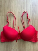 Biustonosz nowy push up tezenis czerwony 65 C