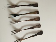 Zestaw 5 widelczyków z syrenką warszawską Hefra plater