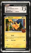 Pikachu CGC 7.5 error Misalignment karty Pokemon 
