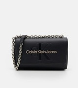 Klasyczna czarna torebka z łańcuchem Calvin Klein jeans 