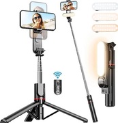 Kijek Selfie Stick uchwyt do telefonu zdjęć statyw Tripod L15 z Lampa LED