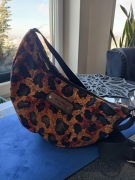 Bagietka torebka z weluru Panterka