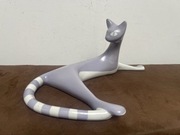 Ćmielów Kot Stara Figurka z Prl Sygnowana