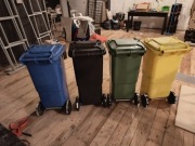 Pojemniki/kubły na odpady 60L 4 szt. (żółty, czarny, niebieski, zielony)