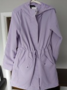 Parka Damska Stylowa Jasny Fiolet Rozmiar M