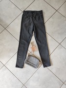 rurki dżinsy bawełniane dopasowane z wysokim  slim fit stanem spodnie