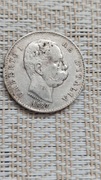 Włochy 1 LIRA 1887 ROK  SREBRO WIKTOR EMMANUEL III