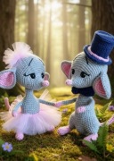 Myszki wykonane na szydełku - rękodzieło, idealny prezent