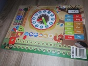 Zegar edukacyjny drewniany