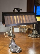 Antyk lampa,lampka,bankierka,bankierska gabinetowa