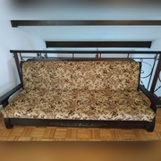 Kanapa 4 osobowa dębowa rzeźbiona