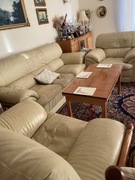 Komplet wypoczynkowy skórzany