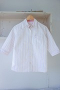 Christian Berg Koszula 100% bawełna premium w paski vintage casual różowa