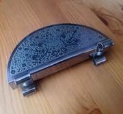 Serwetnik metalowy srebrny PRL