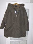 DAMSKA OCIEPLANA KURTKA NEW LOOK CURVES 50/52 KHAKI NOWA