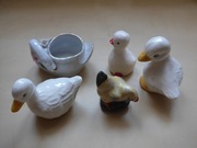 Śliczne, ceramiczne figurki ptaszków