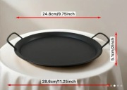 Piękna metalowa czarna matowa taca okrągła podstawka pod świece uchwyty 24