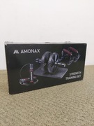 Amonax do treningu fitness kółko mata skakanka poręcze do pompek