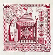 Obraz haftowany ręcznie DOMEK we wsi