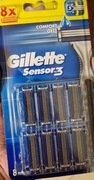 Wymienne Wkłady do maszynki Gillette Sensor3+ COMFORT 16 sztuk Orginał.