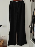 Czarne szerokie wiskozowe spodnie Reserved 36 S