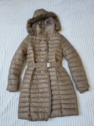 Kurtka zimowa B&H Forever rozmiar S brązowa z paskiem taliowana ciepła