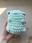Zielona żabka robiona ręcznie Handmade