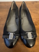 Nowe baleriny GERRY WEBER czarne, skóra + lakier, rozm. 39